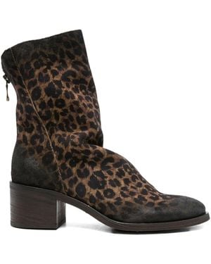 METISSE 55Mm Leopard-Print Ankle Boots - Black