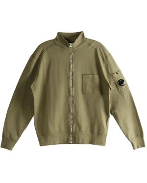 C.P. Company Light Fleece Zip-Up Sweatshirt - Green