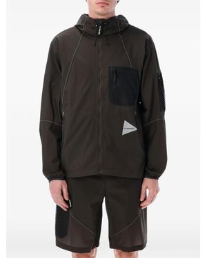 and wander Logoprint Lightweight Jacket - Black
