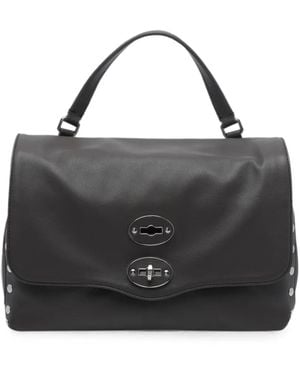 Zanellato Small Postina Studded Leather Tote Bag - Black