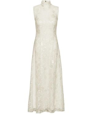 ROTATE BIRGER CHRISTENSEN Abito Lungo Con Paillettes - Bianco