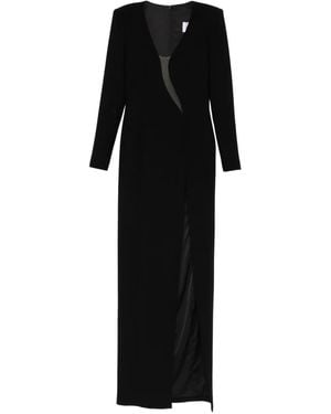 SILK LOVE & LACE Monalisa Long-Sleeve Maxi Dress - Black