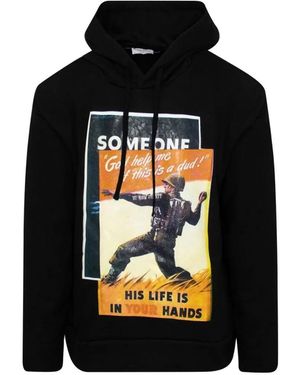 ih nom uh nit Propaganda 2 Graphic-Print Hoodie - Black