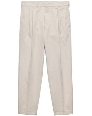 Prada Wide-Leg Sartorial Trousers - White