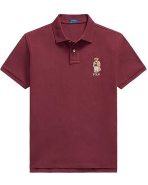 Polo Ralph Lauren Poloshirt Mit Teddy-Stickerei - Rot