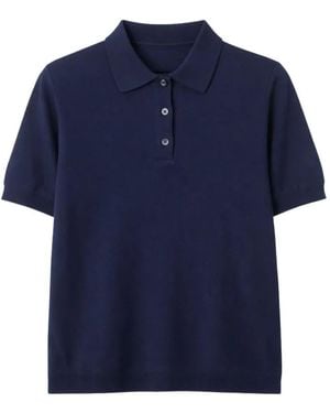 A.P.C. Buttoned Polo T-Shirt - Blue