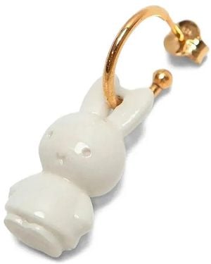 Andres Gallardo Miffy Mini Sing Hoop Earring - White