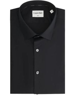 Calvin Klein Classic-Collar Shirt - Black