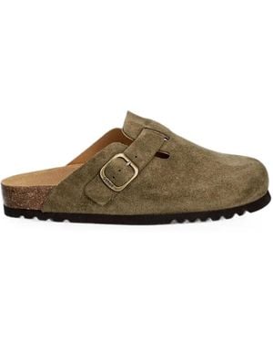 Scholl Mules En Daim À Boucles - Brown