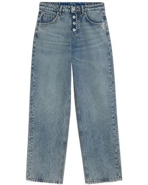 HUGO Button-Fly Faded Jeans - Blue