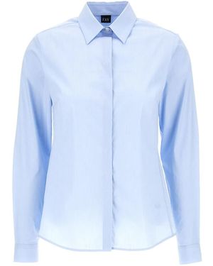 Fay Hemd Mit Knöpfen - Blau