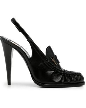 Saint Laurent Le Loafer Slingback-Pumps - Schwarz