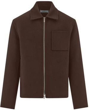Ferragamo Patch-Pocket Zip Jacket - Brown