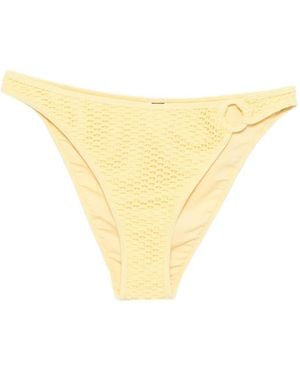 KARL LAGERFELD Crochet Ring-Detail Bikini Bottoms - Yellow