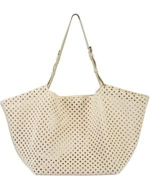 Brunello Cucinelli Borsa Tote Con Ricamo - Neutro