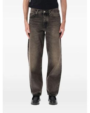 sunflower Faded Straight-Leg Jeans - Black