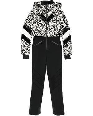 Mackage Satory-Flp Leopard-Print Ski Jumpsuit - Black