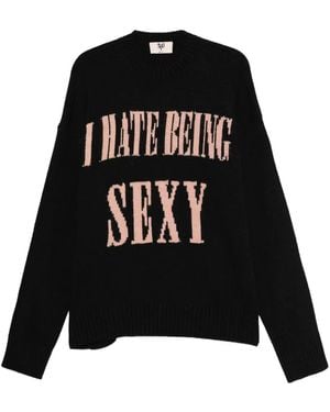 Aniye By Intarsia-knit sweater - Schwarz