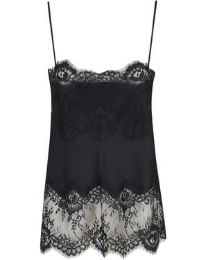 Herskind Lace-Detail Sleeveless Top - Black