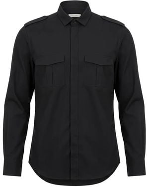 Valentino Garavani Epaulette-Detail Chest-Pocket Shirt - Black