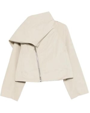 Rick Owens Cropped Scarf Jacket - White