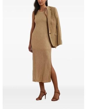 Ralph Lauren Open-Knit Midi Dress - Natural