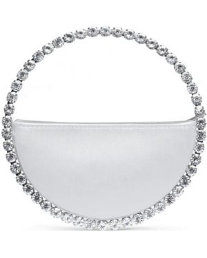 L'ALINGI Eternity Crystal-Embellished Clutch Bag - White