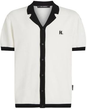 KARL LAGERFELD Monogram-Detail Shirt - White