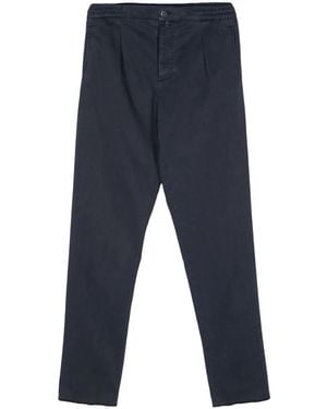 Kiton Logo-Patch Chinos - Blue