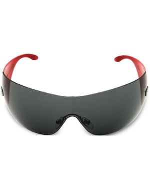 Versace Shield-Frame Sunglasses - Gray