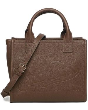 MC2 Saint Barth Midi Vanity Embossed Top-Handle Tote Bag - Brown