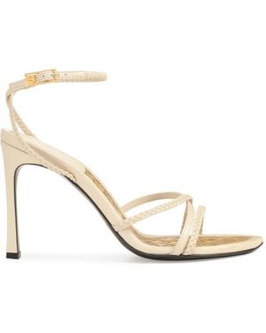 Sergio Rossi Braid Leather Sandals - White