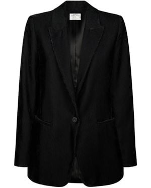 forte_forte Ribbed Velvet Blazer - Black