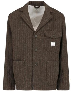 Roy Rogers Herringbone Blazer - Brown