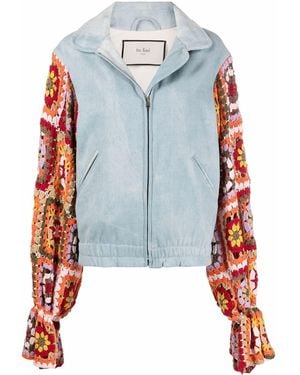 TU LIZE Giacca denim con maniche all'uncinetto - Blu