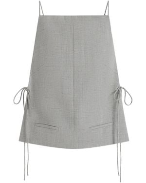 St. Agni Square-Neck Top - Grey
