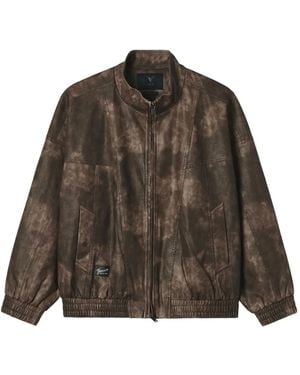 FIVE CM Panelled Bomber Jacket - Brown