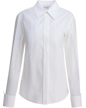 Max Mara Long-Sleeves Buttoned-Cuff Shirt - White