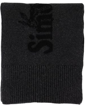 Simone Rocha Logo-Embellished Wool Scarf - Black