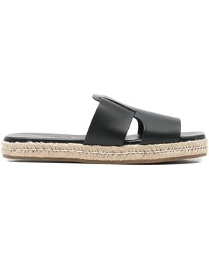 Ancient Greek Sandals Miltiadis Cut-Out Espadrilles - Black