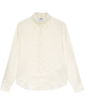 MSGM Blouse Met Patroon - Wit