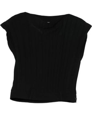 MM6 by Maison Margiela Ribbed Top - Black