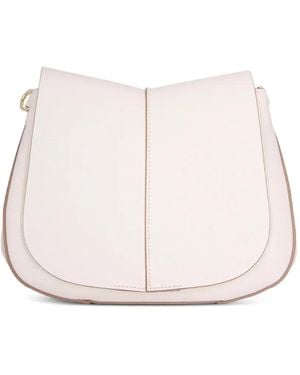 Gianni Chiarini Curved Panelled Shoulder Bag - Natural