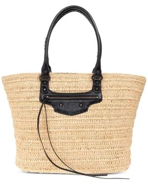 Balenciaga ラフィア ハンドバッグ - ナチュラル
