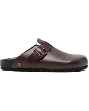 Cult Scorpion 4783 Buckle-Strap Leather Mules - Brown