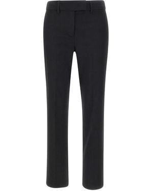 Marella Welt-Pockets Front-Crease Trousers - Blue