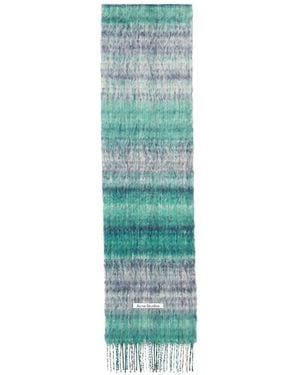 Acne Studios Fringed Mohair Scarf - Blue