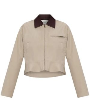 JW Anderson Cropped Zip-Front Jacket - Natural
