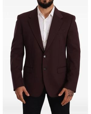 Dolce & Gabbana Notched-Lapel Slim-Fit Blazer - Blue