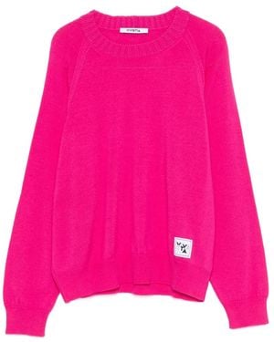 Vivetta Logo-Patch Sweater - Pink